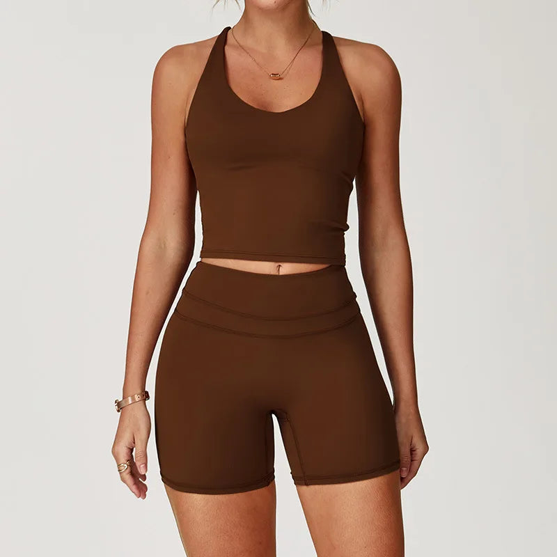 Ropa deportiva de 2 piezas para mujer, conjunto de Yoga, ropa de gimnasio, ropa deportiva, trajes de Yoga, conjunto de Fitness, chándales, Sujetador deportivo, mallas de cintura alta para gimnasio