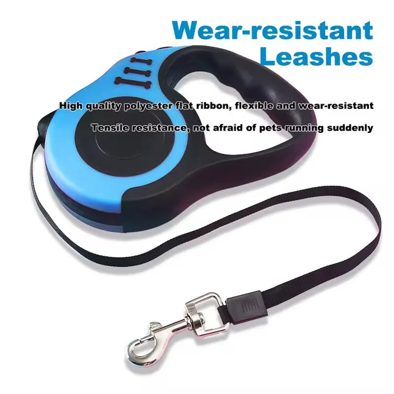 Correa Retráctil Automática para Mascotas, Cuerda de Nailon Resistente para Pasear Perros, Cuerda de Tracción Ajustable para Gatos, Dispositivo de Tracción Antirrotura para Mascotas
