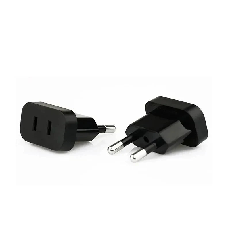 1 Uds. Adaptador de enchufe de alimentación de 4,8mm enchufe de EE. UU. A UE Euro Europa convertidor de enchufe adaptador de viaje salida de convertidor de corriente