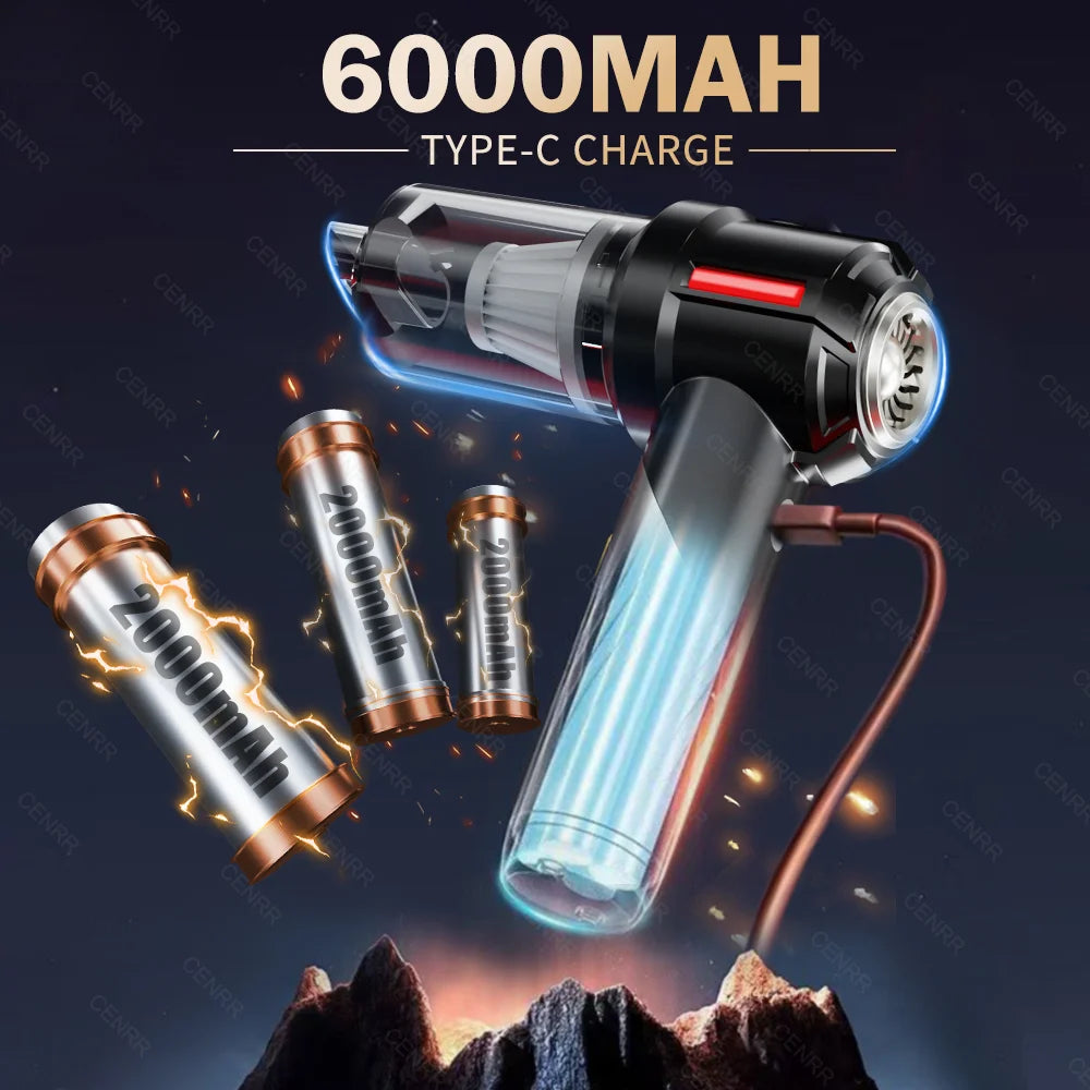 CENRR 998000 Aspirador de coche PA, Mini aspirador inalámbrico potente para coche, aspirador portátil de mano, electrodoméstico