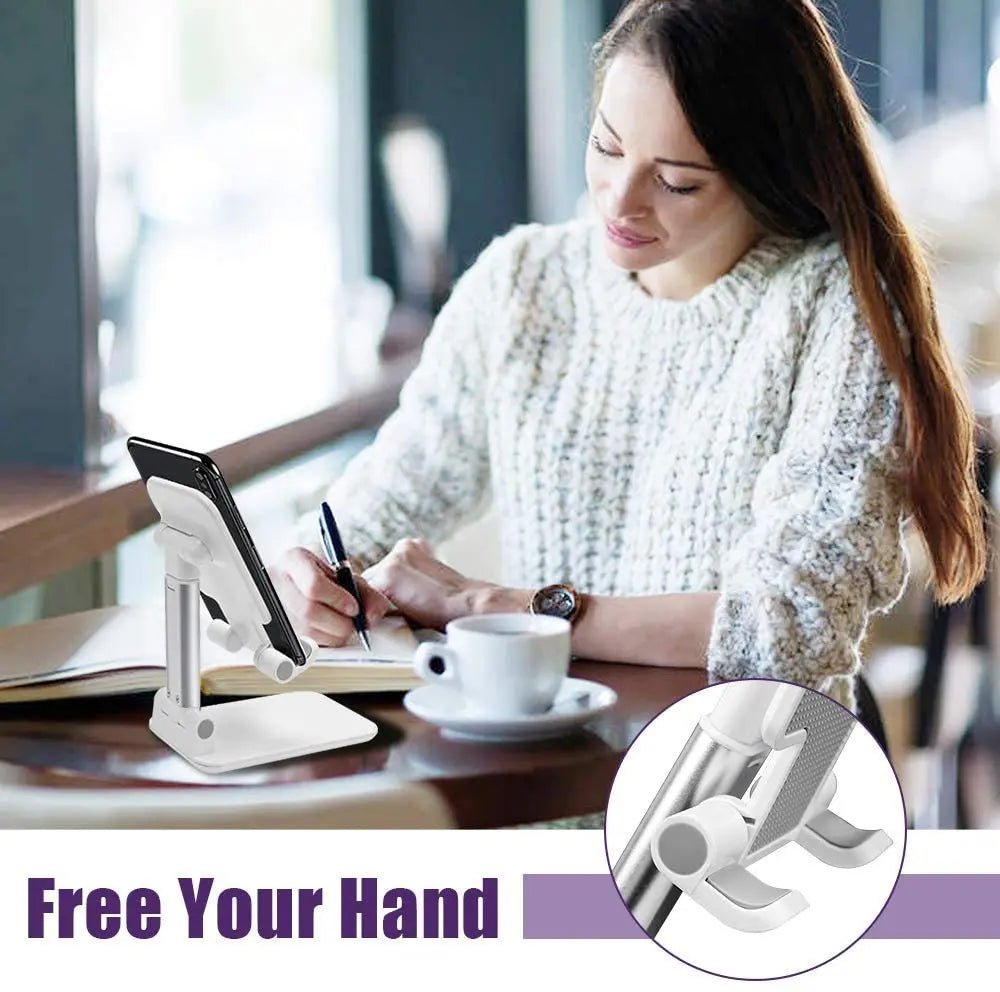 Soporte de escritorio para teléfono inteligente, soporte plegable para tableta, iPhone, iPad, Samsung, Huawei y Xiaomi