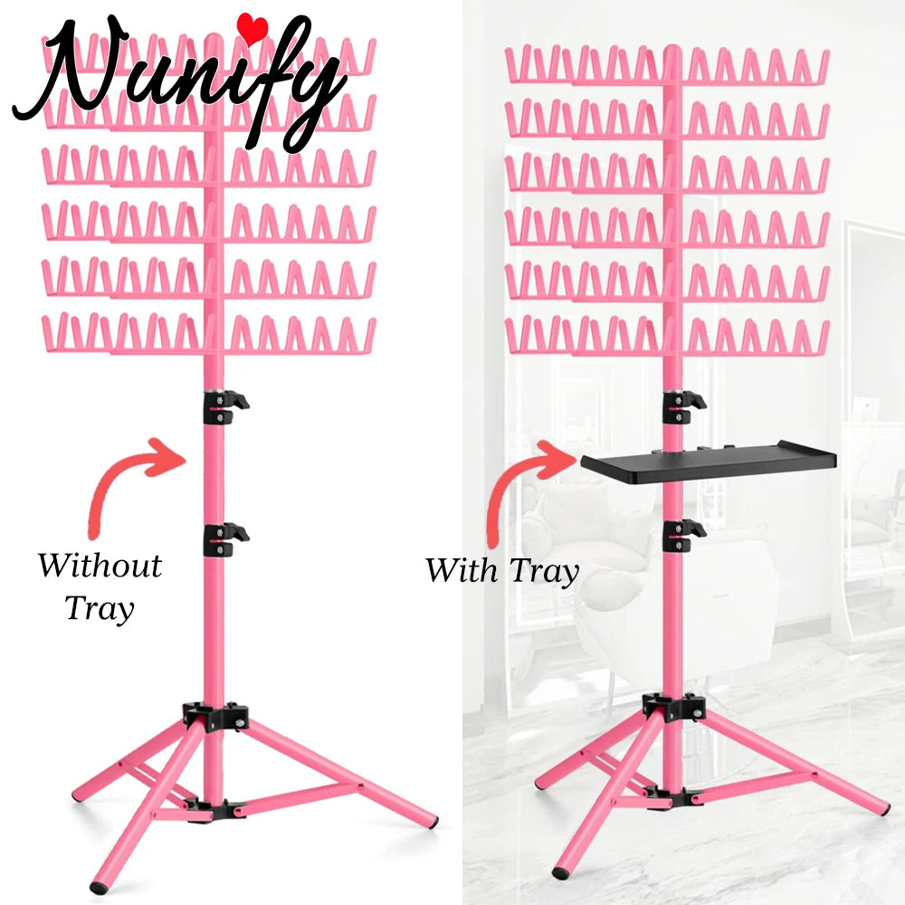 Nunify-estante para el cabello para trenzar, divisor de 144 clavijas para soporte separador, estante para el cabello trenzado, soporte de extensión de pie, colgador