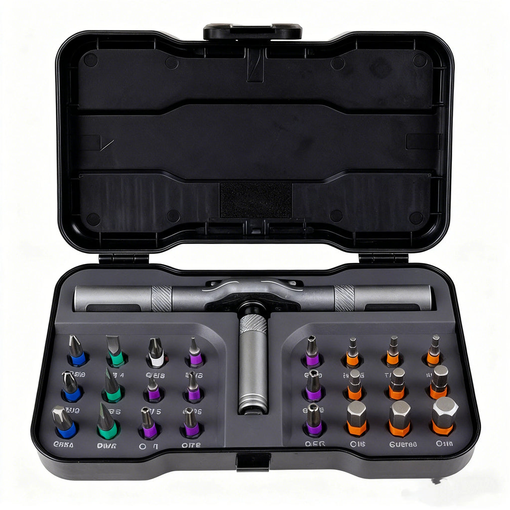 Juego de Destornilladores de Trinquete Multifuncional 24 en 1, Mini Kit de Herramientas de Reparación, Múltiples Puntas Magnéticas, Herramienta Doméstica para PC y Escritorio