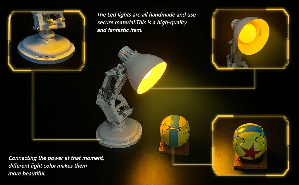 LYBMTWF Kit de luz LED compatible con bloques de construcción Lego 21357 Pixar Luxo Jr (no incluye los ladrillos modelo)