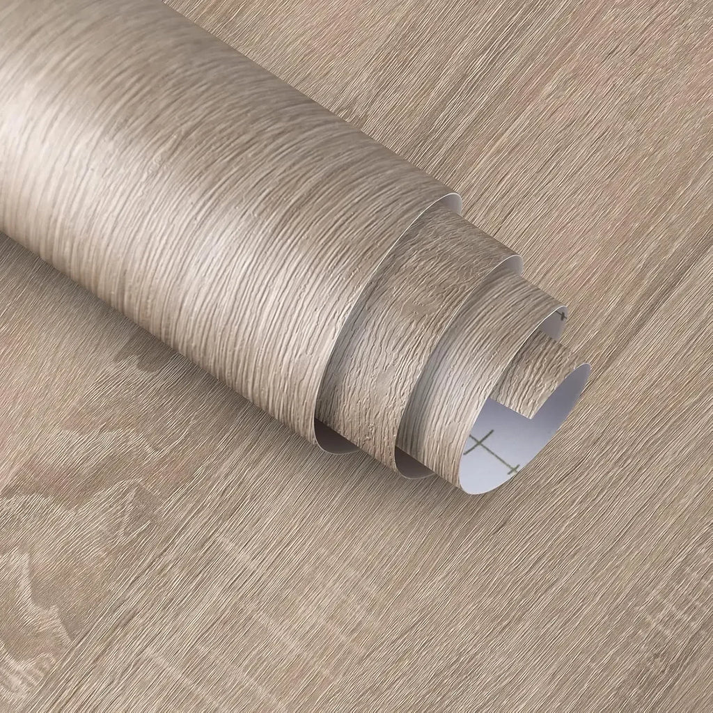 Rollo de papel tapiz adhesivo con 5 metros, pegatina impermeable de grano de madera, armario, puerta de escritorio, pegatinas de renovación de muebles