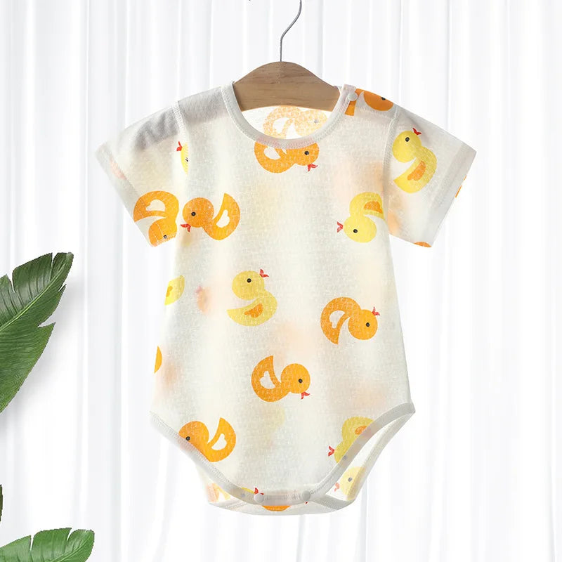 Bebé fino algodón malla manga corta ropa de bebé monos recién nacidos niños y niñas ropa de una pieza Bebes Recien Nacidos 0 A 3