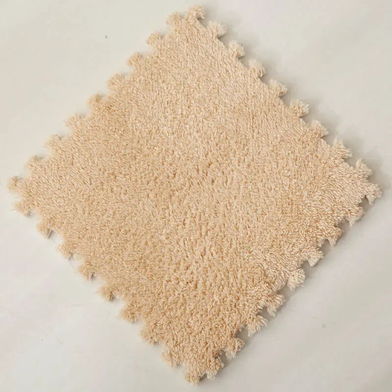 Alfombra de peluche suave de 30x30CM para niños, alfombra de juego, alfombra de rompecabezas, tapete de juego cálido, azulejos de ejercicio entrelazados, alfombra decorativa para suelo