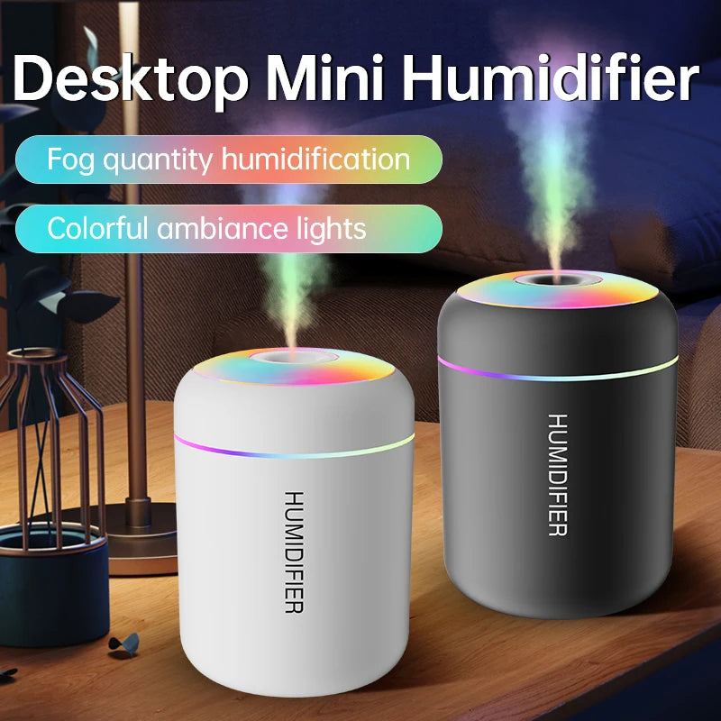 Mini humidificador de aire de 180ML, difusor de Aroma eléctrico USB, purificador de aceites esenciales, generador de niebla de aromaterapia, luces para coche, hogar y dormitorio