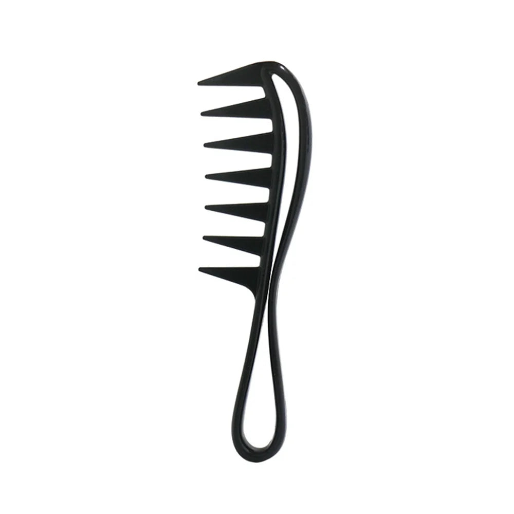 Peine con cabeza de aceite Retro de dientes anchos antiestáticos, peine con zona para estilizar el cabello, peine para desenredar el cabello rizado, herramienta de peluquería para hombres y mujeres