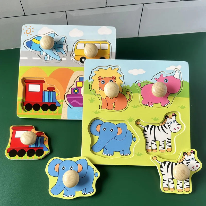 Rompecabezas Montessori para bebés juguetes de madera para niños de 1 2 y 3 años juegos educativos de aprendizaje para niños regalos de cumpleaños para niños