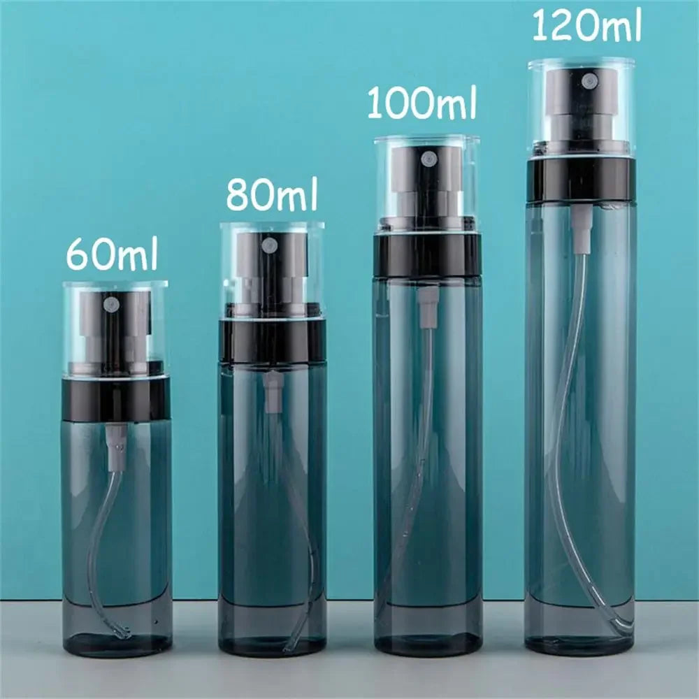 Botella de Spray de 60ml, 80ml, 100ml, 120ml, botella de niebla fina recargable, botella cosmética portátil, botella de loción Sub-embotellado