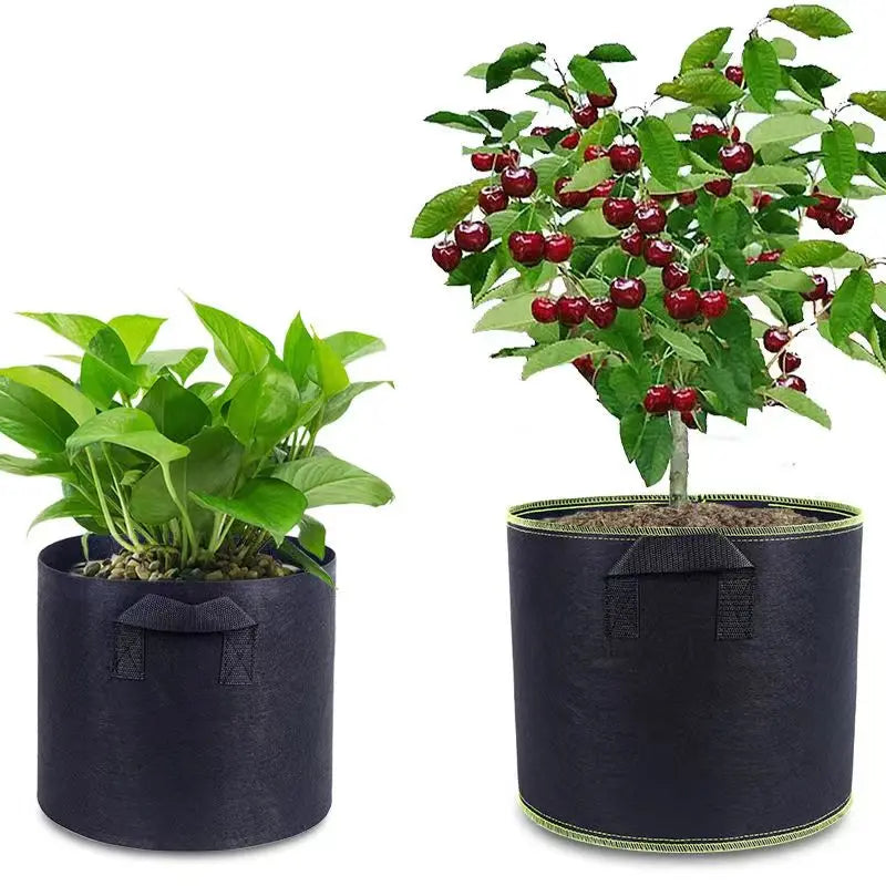 Bolsas de cultivo de verduras/Flores/plantas, 1/2/3/5/7/10/12 galones, bolsas de cultivo gruesas no tejidas, macetas de tela de aireación con asas, 1-5 piezas