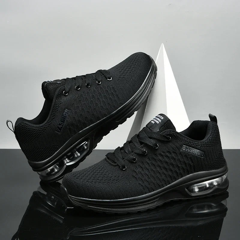 Zapatos para correr para hombre, zapatillas con cordones, zapatos informales ligeros a la moda para hombre, zapatos de tenis de malla para caminar, zapatos para hombre al aire libre de talla grande 47