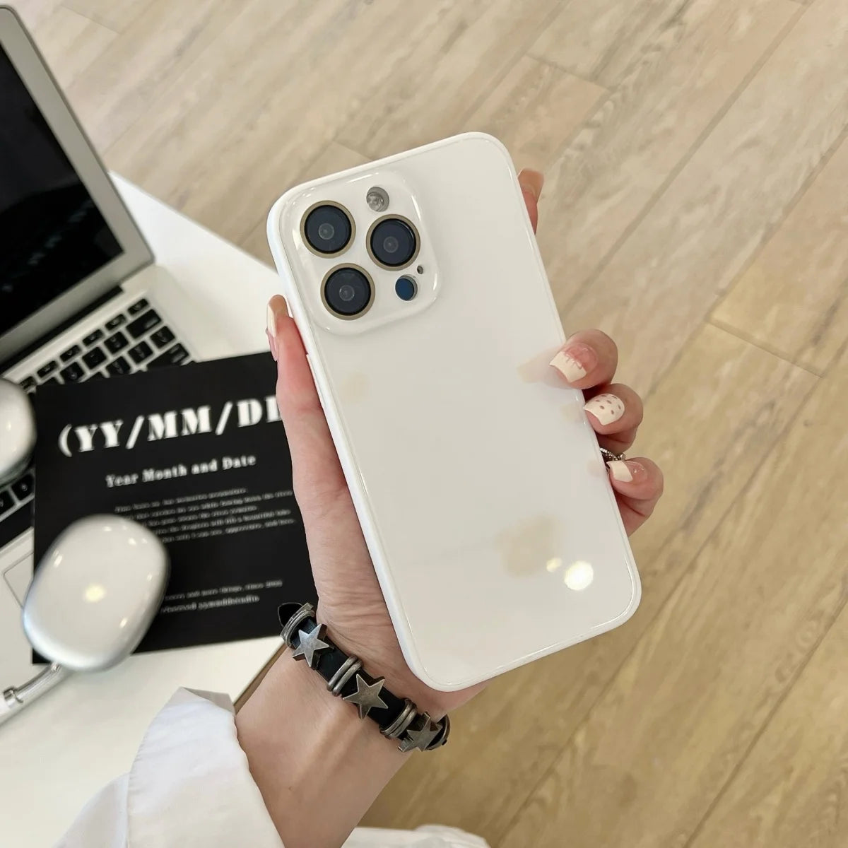 Funda de teléfono todo incluido Backplane de vidrio templado de lujo para iPhone 17 16 15 14 13 12 11 Pro Max cámara protege la cubierta sencilla