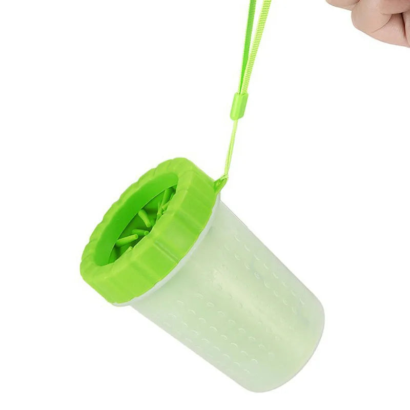 Taza para lavar los pies de mascotas, baño para perros, limpieza de belleza para mascotas, toallitas automáticas sin pies, portátil, limpieza de patas sucias para gatos, taza con cepillo de lavado
