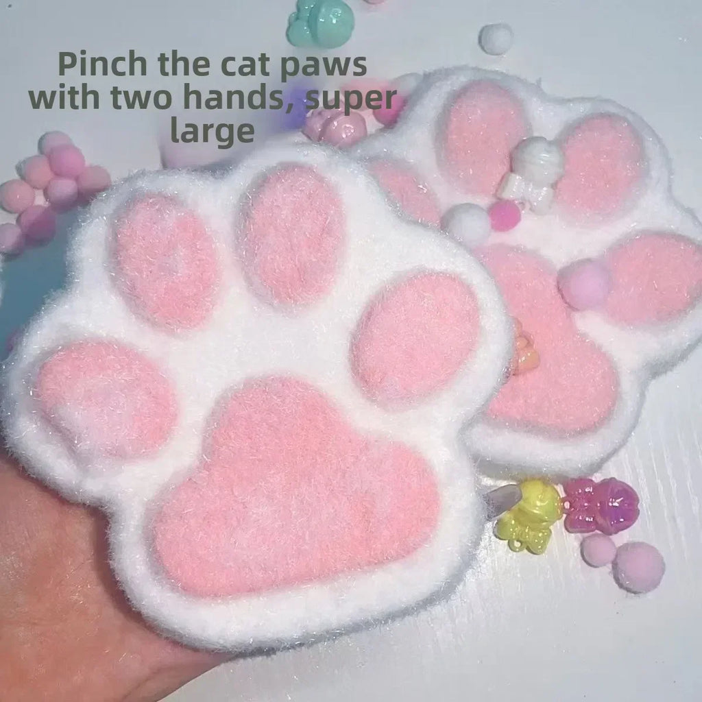 Pata de Gato grande, juguete blando para aliviar el estrés, juguete para apretar suave, pellizco, juguete de descompresión, rebote lento, alivio del estrés, garra de gato bonita