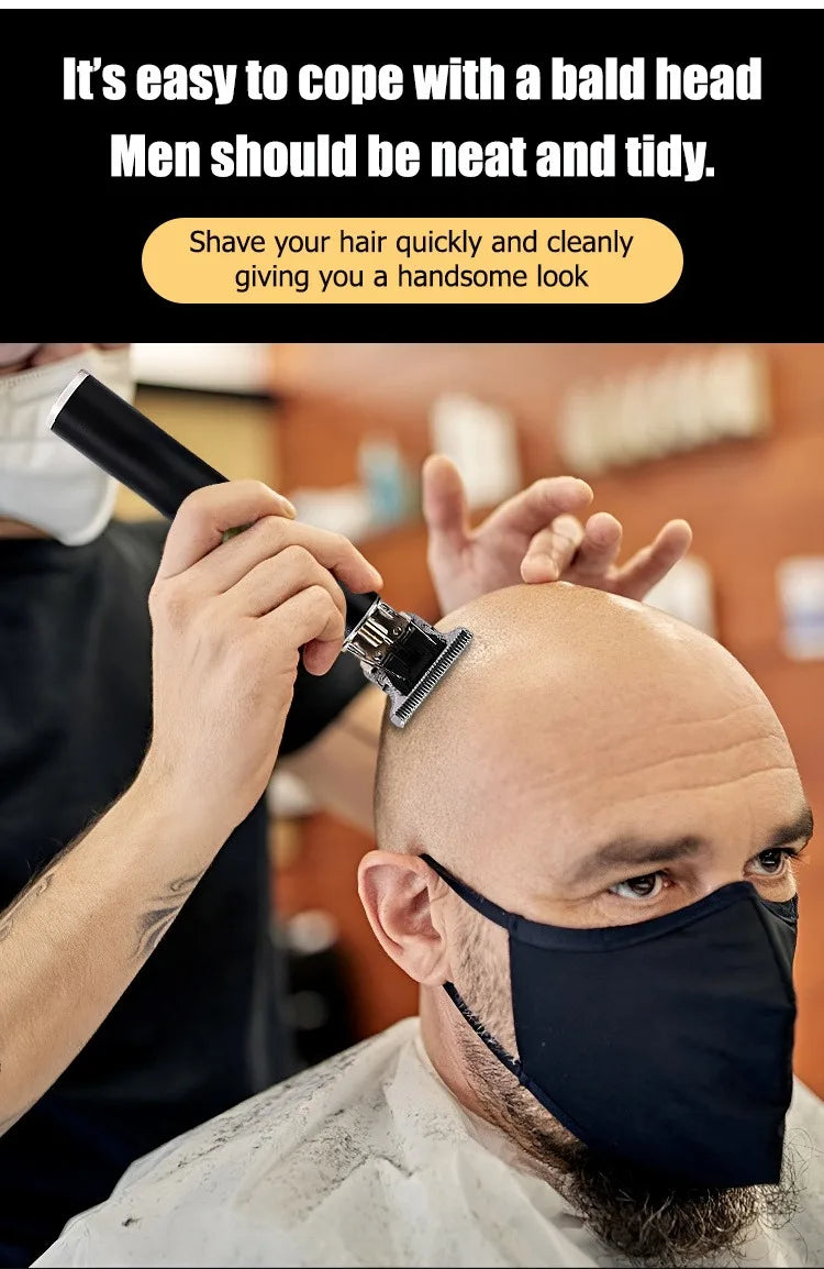 Cortadora de pelo profesional para hombres, Máquina para cortar cabello, peluquero, recargable, cortadora de pelo de Metal