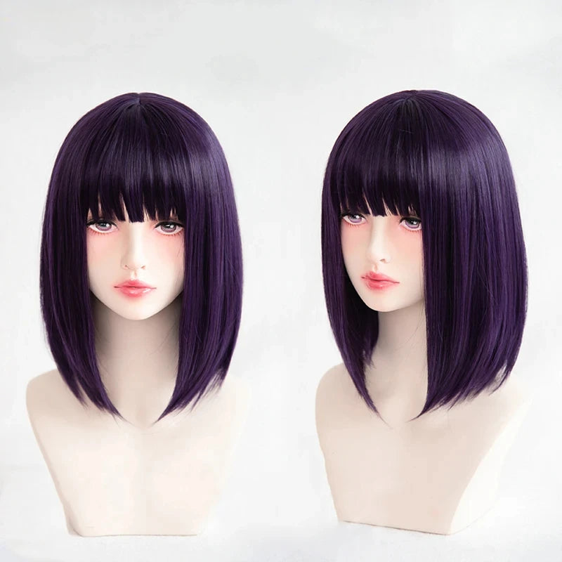 Peluca de Cosplay de Anime Darling Marin Kitagawa Kuroe Shizuku, pelucas de pelo sintético cortas moradas resistentes al calor