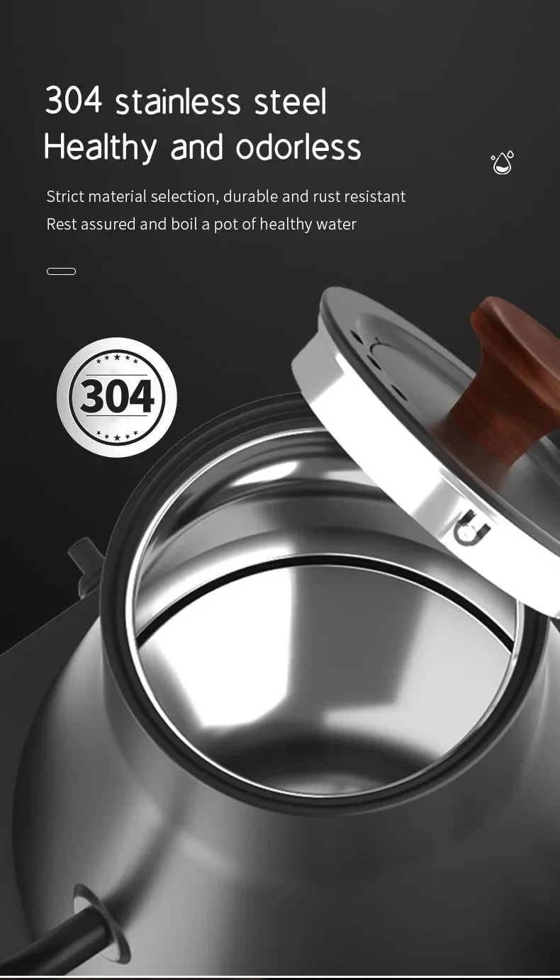 Tetera eléctrica con cuello de cisne, cafetera manual de 900ML, tetera inteligente con Control de temperatura, hervidor de calentamiento rápido de 110v/220v