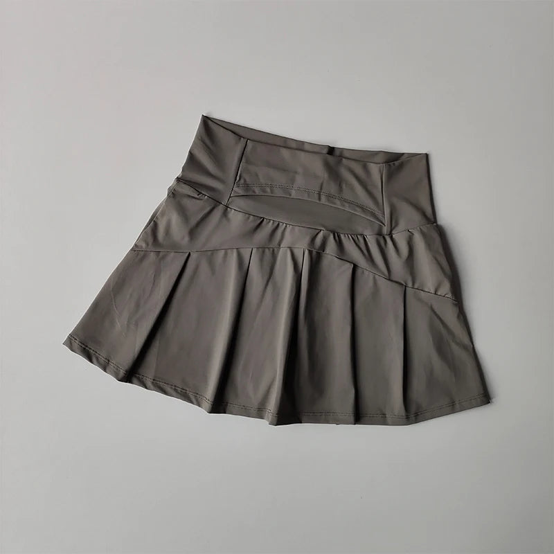 Falda corta deportiva de cintura alta para mujer, faldas deportivas de secado rápido para Fitness, Yoga, correr, tenis, Golf