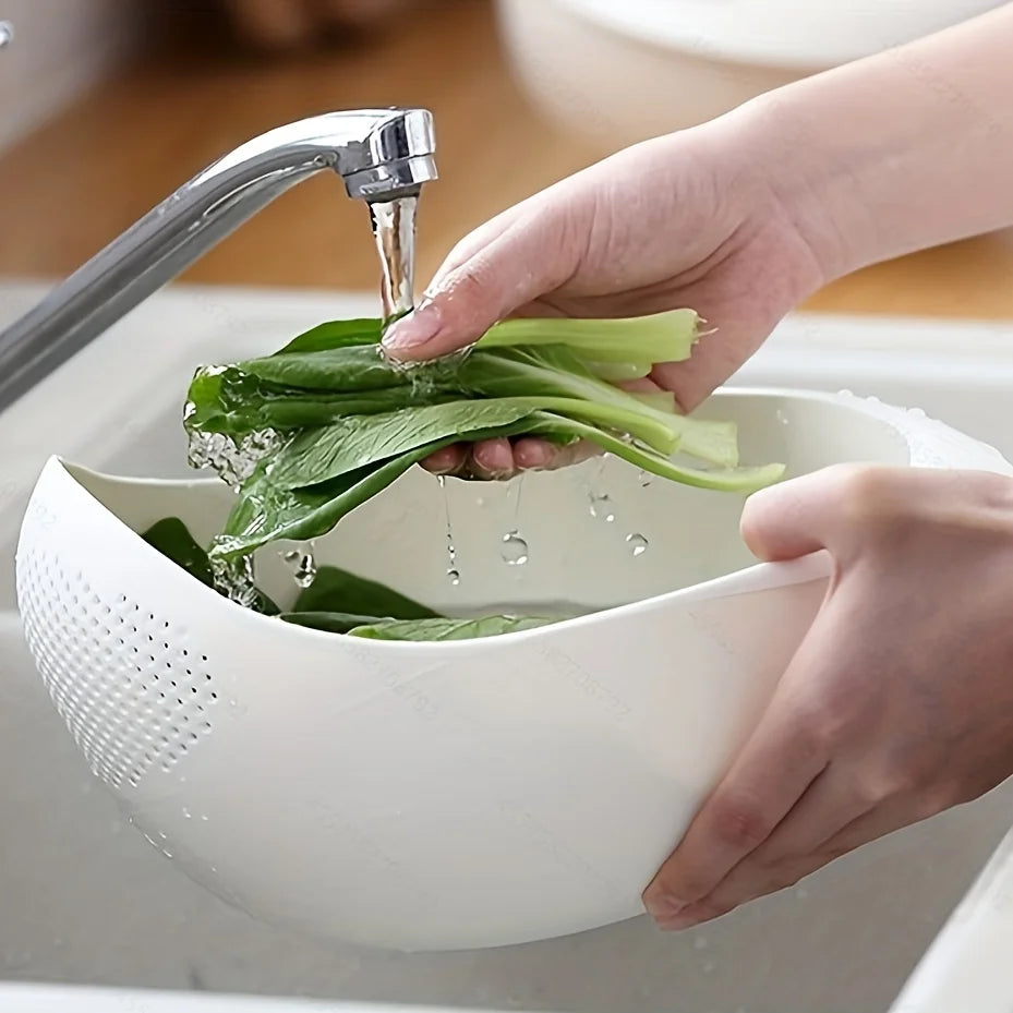 Cesta de drenaje de arroz, filtro de arroz, frutas y verduras de drenaje de tamiz, suministros de cocina, herramientas pequeñas multiusos, 1 pieza