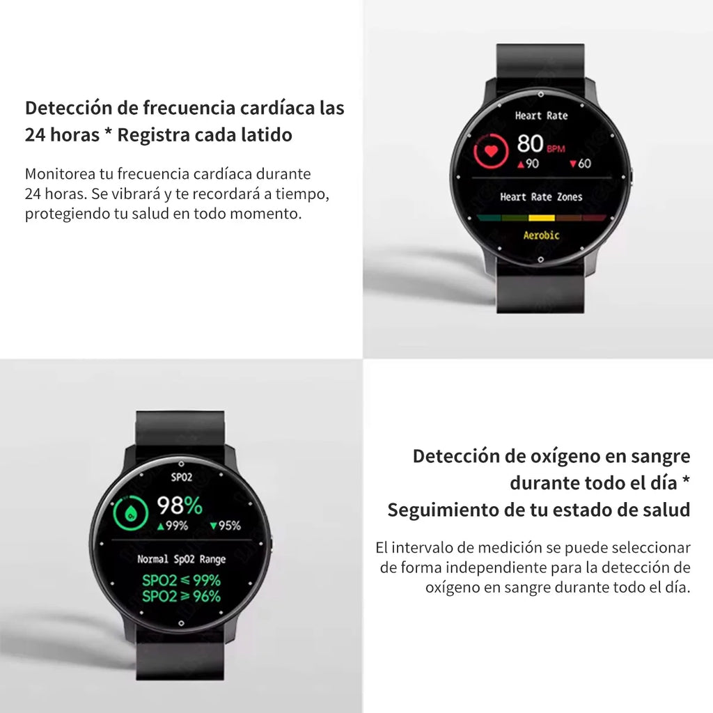 Música dos auriculares reloj inteligente hombres Bluetooth Monitor de salud reloj inteligente deportivo