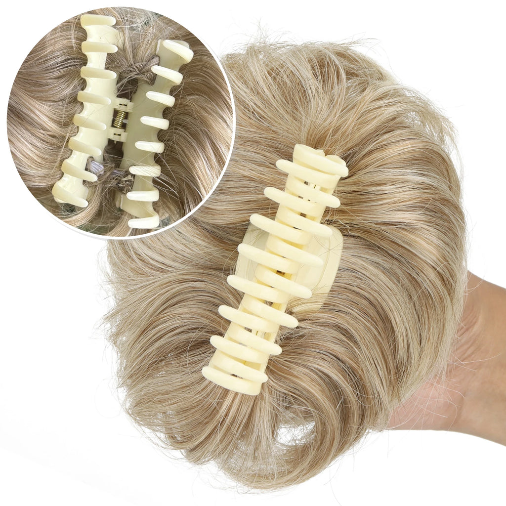 Extensiones de Cabello Sintético con Clip, Moño Despeinado, Postizo Rizado para Mujer, Uso Diario y Fiestas, Varios Colores Disponibles