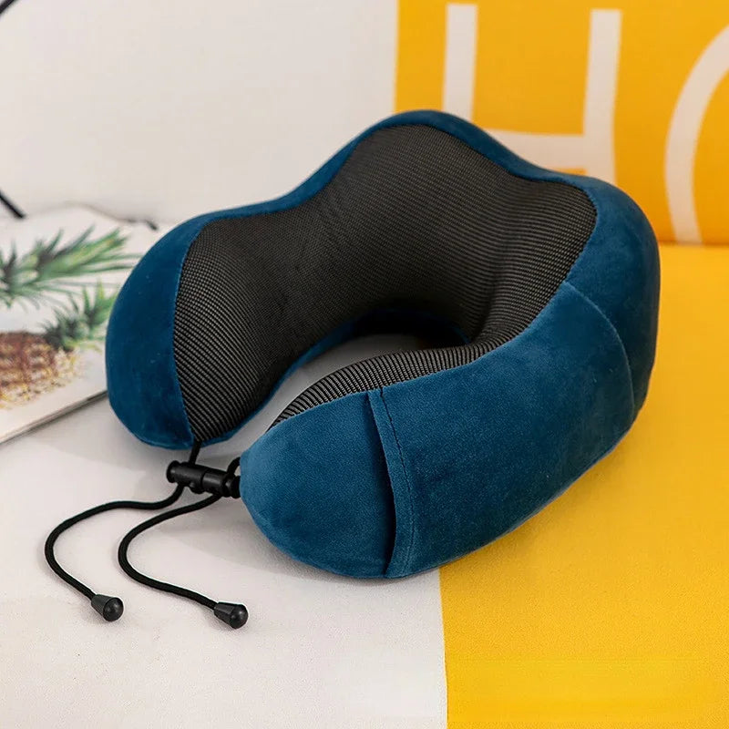 Almohadas de espuma viscoelástica en forma de U para el cuello, almohada de viaje suave, almohada de masaje para el cuello, almohada de avión para dormir, ropa de cama para el cuidado de la salud Cervical