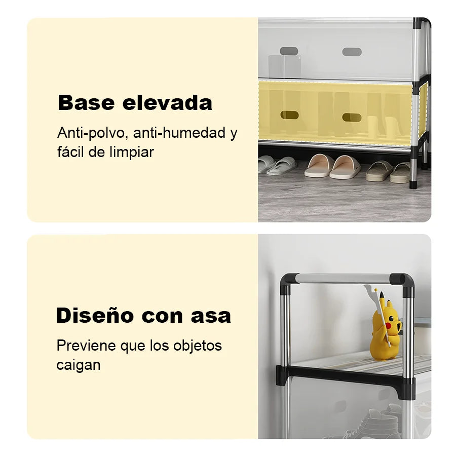Zapatero antideslizante de 6 niveles, zapatero sencillo para el portal de la casa