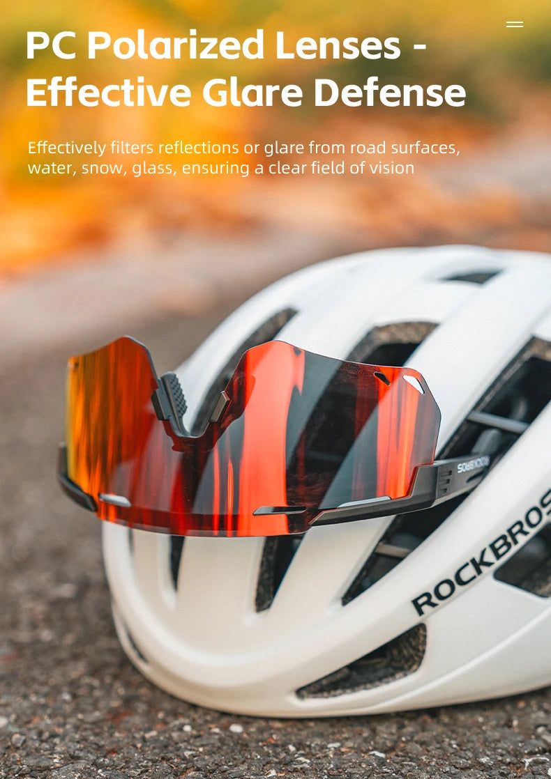 ROCKBROS-gafas de sol polarizadas y fotocromáticas para ciclismo, lentes deportivas para bicicleta de montaña y carretera, protección UV400
