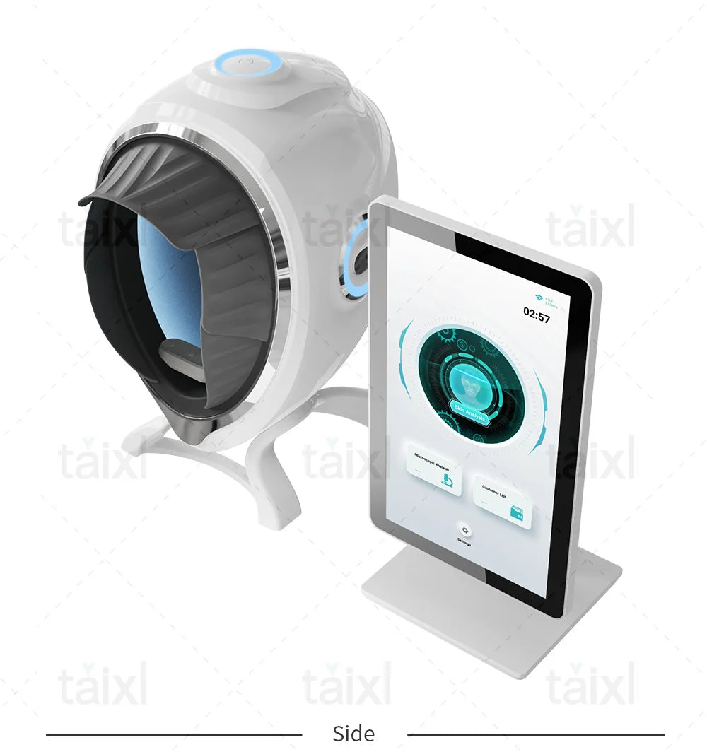 Escáner de piel 3D, analizador facial para el cuidado, máquina de Monitor, espejo mágico, prueba portátil, Detector en inglés, análisis de prueba de cámara facial