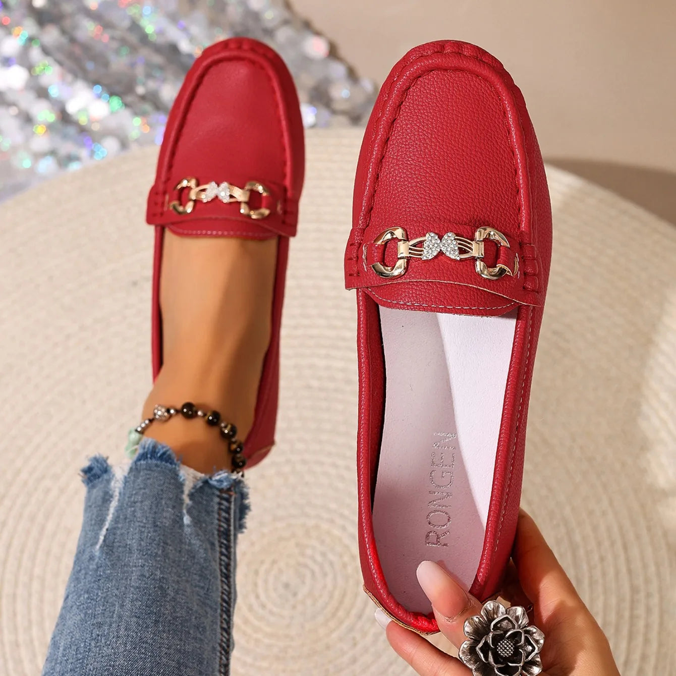 2026 nuevos zapatos planos de mujer primavera otoño Casual Slip on zapatos Mary Jane zapatillas de deporte de moda mujeres punta redonda sólida suela suave mocasines planos