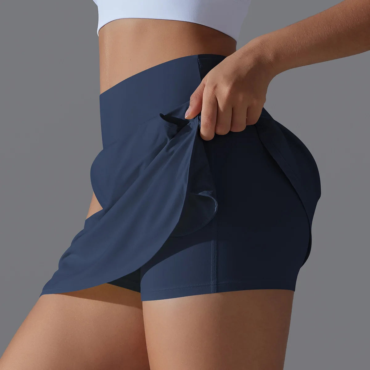 Falda de tenis para mujer con bolsillos, pantalones cortos, faldas atléticas para Yoga, faldas deportivas transpirables para bádminton y Golf, faldas deportivas para entrenamiento