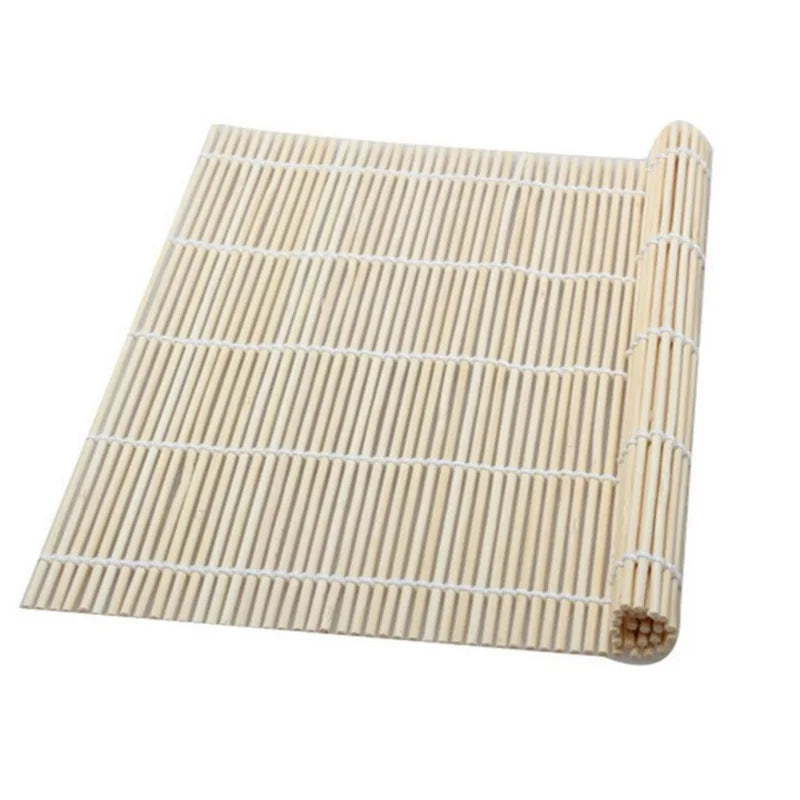 1 Uds. Tapete rodante para cortina de Sushi, cuchara para Sushi DIY, rodillo de arroz Onigiri, utensilios de cocina, accesorios de cocina, herramientas para hacer Sushi de bambú