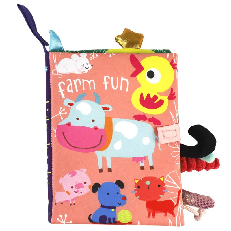 Libros suaves para bebés, juguetes 3D con tacto y sensación de tela arrugada, libros para bebés, niños, tacto y sensación arrugada, regalos para niños pequeños