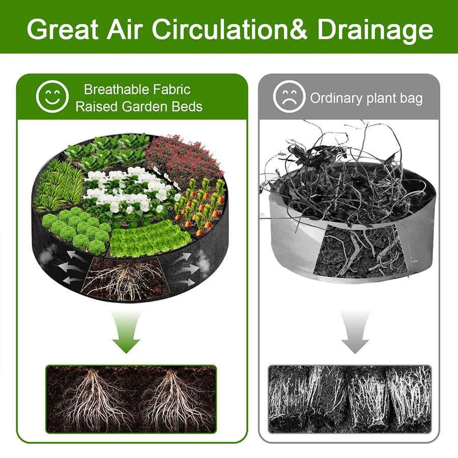 Macetas de Cultivo No Tejidas con 6+1 Compartimentos, Suministros de Jardinería, Macetas de Jardín para Exteriores, Contenedor para Flores y Vegetales, Saco para Semillas