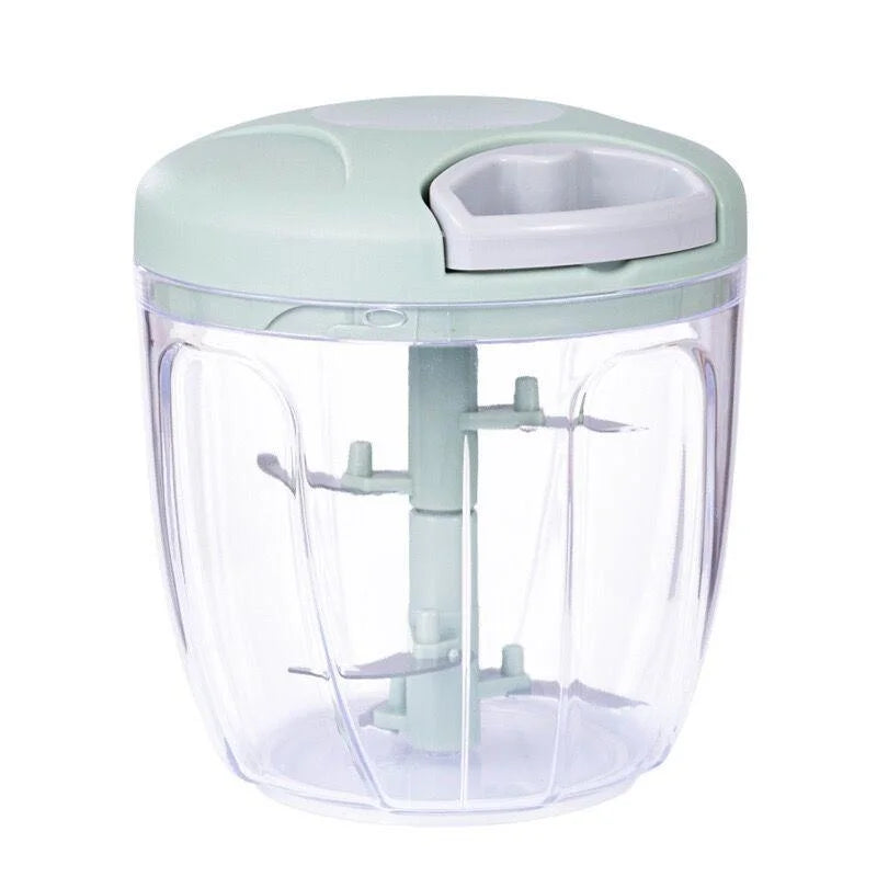 Picadora de carne Manual de 500/900ML, picadora de ajo giratoria, trituradora de prensa de ajo, cortador de cebolla y verduras, accesorios de cocina