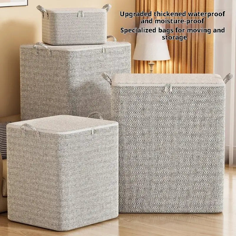 Caja de almacenamiento de ropa de gran tamaño con cubierta, cesta de lavandería grande, bolsa organizadora para bebé, plegable