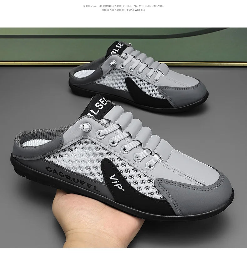 Zapatos de Hombre Estilo Verano 2026, Diseño Cerrado y Deslizante con Malla Transpirable, Mocasines Modernos y Transpirables