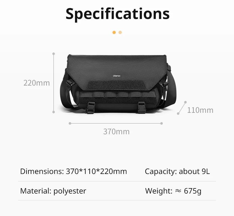 Ulanzi-Bolso de hombro BC08 para fotografía, bolsa impermeable para trípode, cámara sin Espejo, Smartphone, tableta