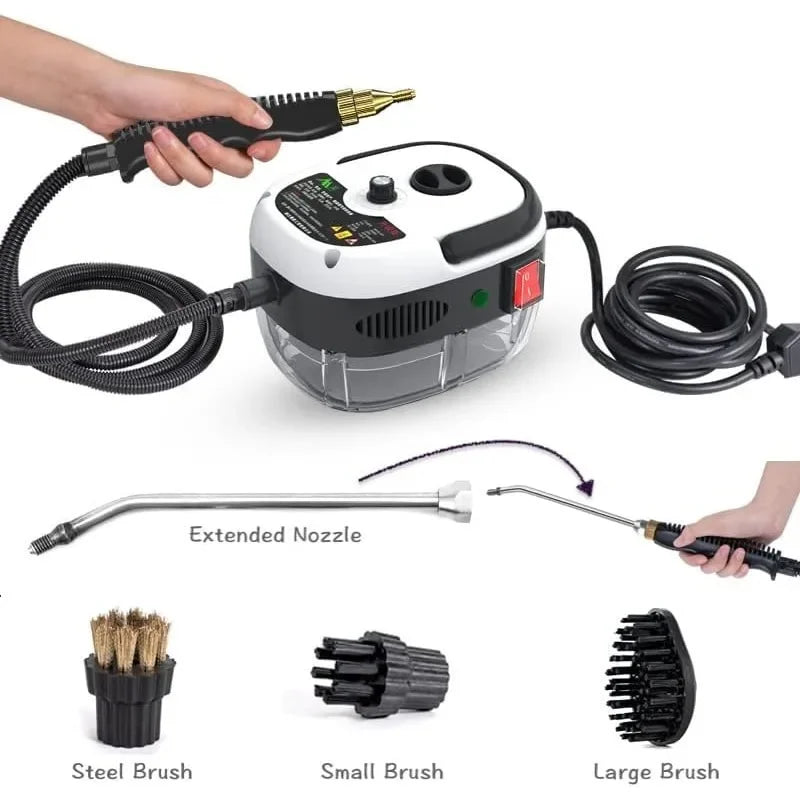 Limpiador de vapor de alta temperatura para el hogar, esterilización, aire acondicionado, capó de cocina, Limpiador de vapor para coche, enchufe US, EU, UK, AU, 2500W