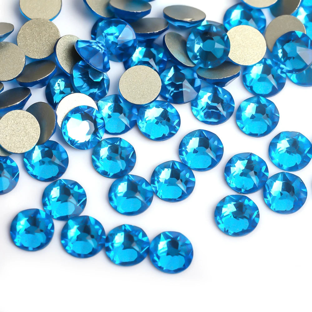 VC 2088-diamantes de imitación para decoración de uñas, 16 caras de corte, cristales brillantes, ss10-30 Strass 8Big + 8Small, sin fijación térmica