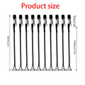 Rafford 12 piezas de palos de clip de cocodrilo de pintura de modelo flexible puntas de goma + base magnética de metal - para aerógrafo, piezas de modelo de hobby