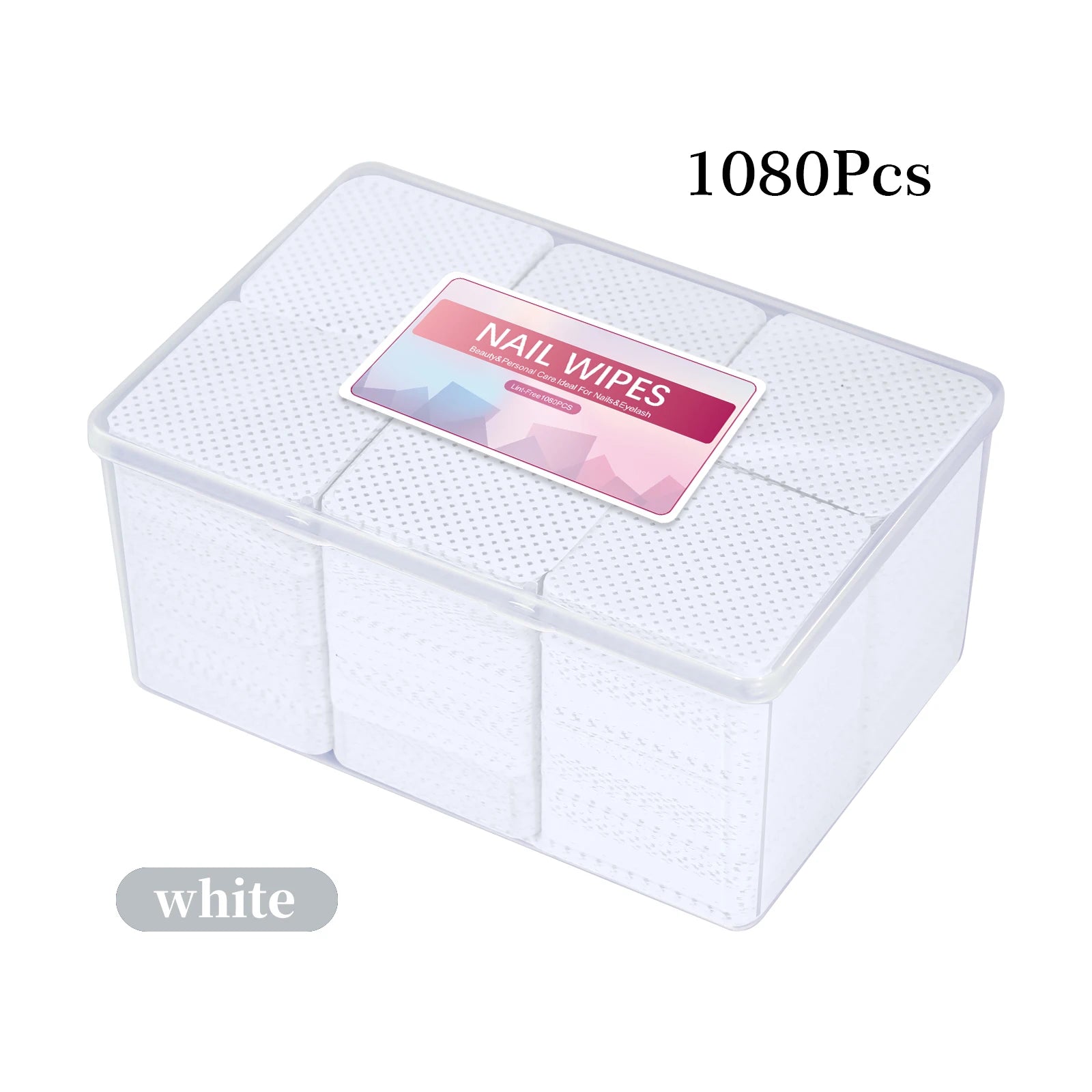 Toallitas de pegamento para pestañas sin pelusa para decoración de uñas en caja, removedor de esmalte de Gel de papel, pegamento limpio, almohadillas de algodón, Herramientas de limpieza de belleza, 1080 Uds.