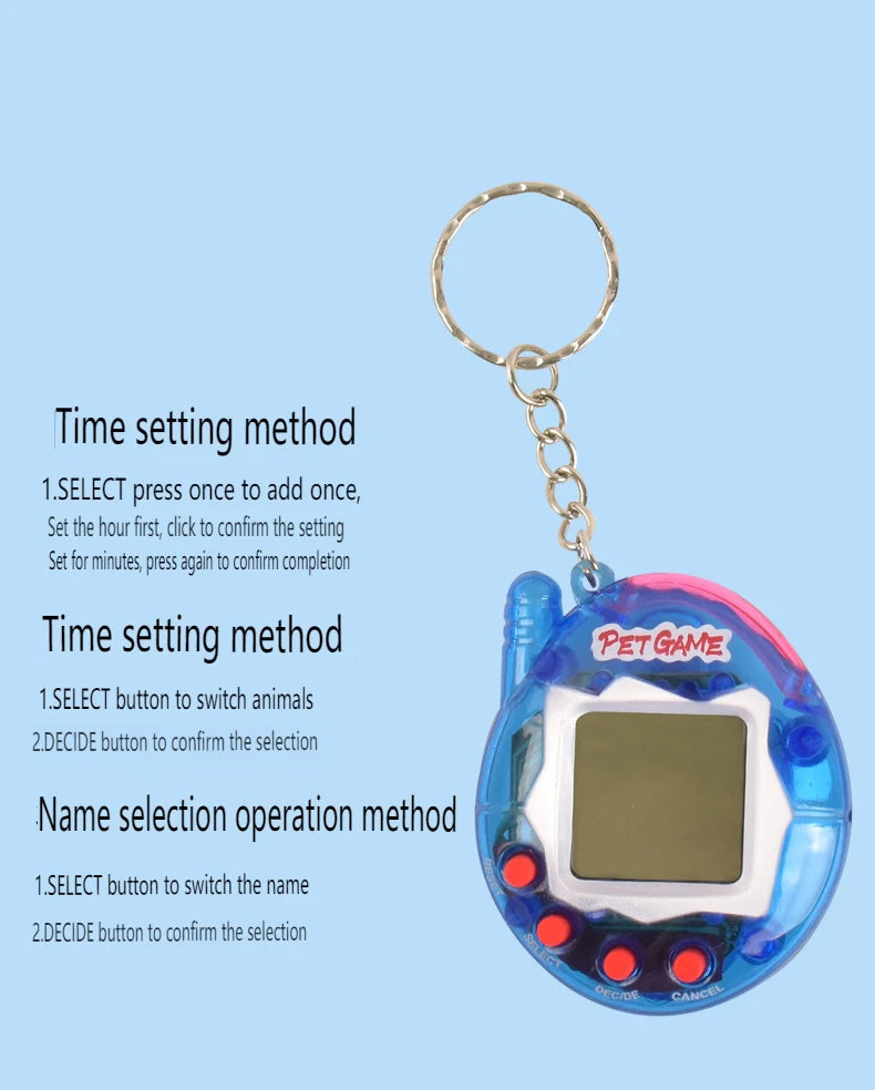 Juguete interactivo para mascotas virtual 3D - Edición de coleccionista - Azul aguamarina |   Regalo perfecto para vacaciones y jugadores Tamagotchi