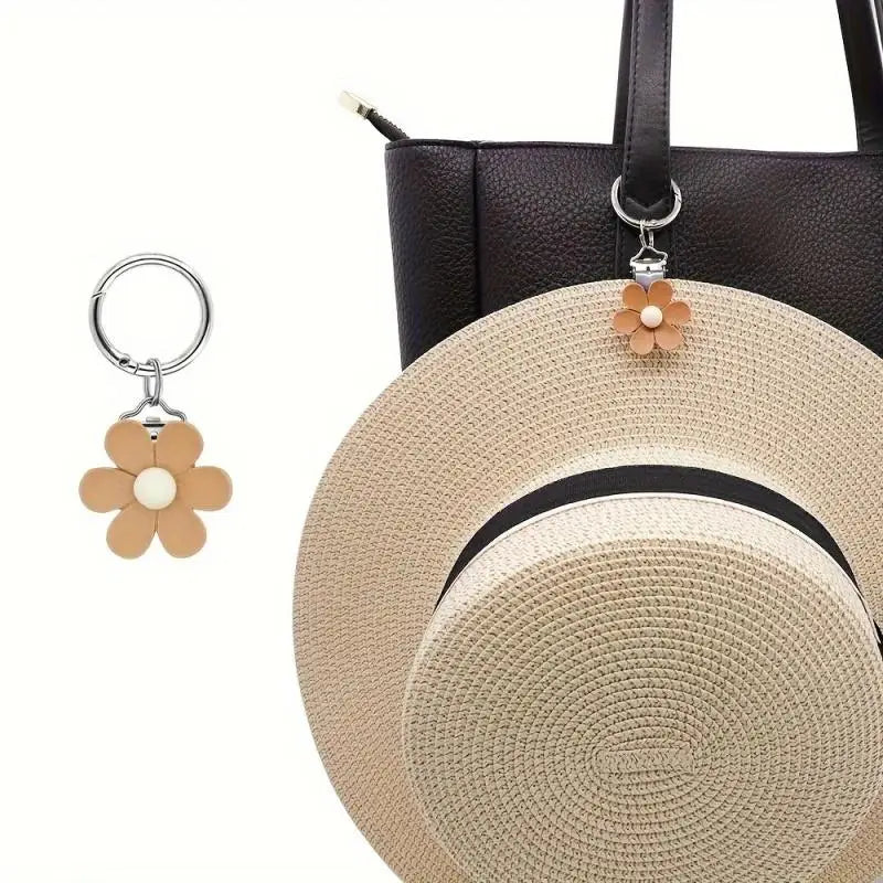Clip para sombrero de viaje, Clip magnético para sombrero con flor de viaje, antideslizante, para el sol, ala ancha, soporte para sombrero manos libres, accesorios de viaje