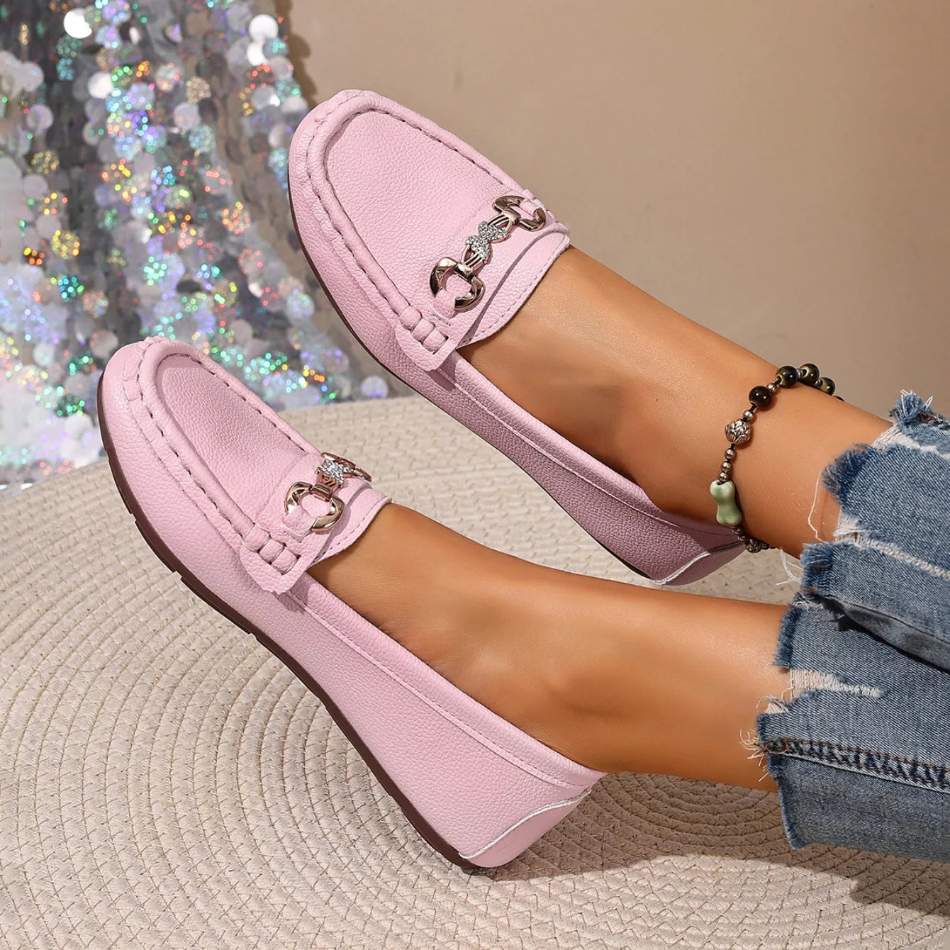2026 nuevos zapatos planos de mujer primavera otoño Casual Slip on zapatos Mary Jane zapatillas de deporte de moda mujeres punta redonda sólida suela suave mocasines planos