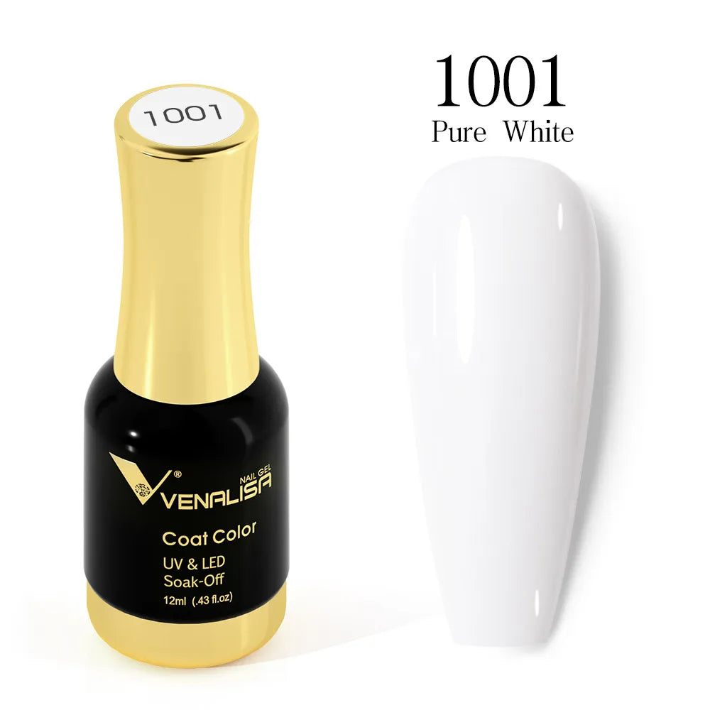Venalisa-esmalte de Gel con purpurina, laca de Gel UV LED para manicura de uñas, autonivelante, supertextura, capa superior templada Nowipe, 12ml