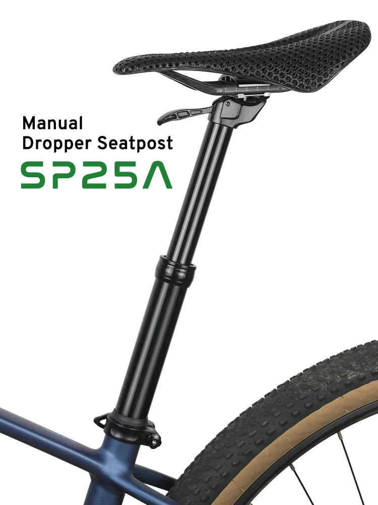 WALGUN 25A tija de sillín de bicicleta cuentagotas para Mtb 27,2/30,9/31,6mm tija de sillín de suspensión de bicicleta Mtb tija de sillín telescópica Manual hidráulico