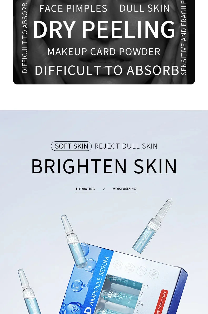 Sadoer cuidado de la piel suero líquido de ácido hialurónico hidratante Facial Lifting Glow Up нити дляislavтяжки лица Dermapen Serum 2ml * 7Pcs